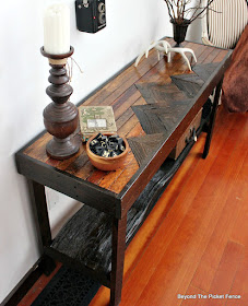 Reclaimed Wood Sofa Table Sofa table made with four different types of reclaimed wood
