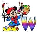 Alfabeto de Mickey pintor W.