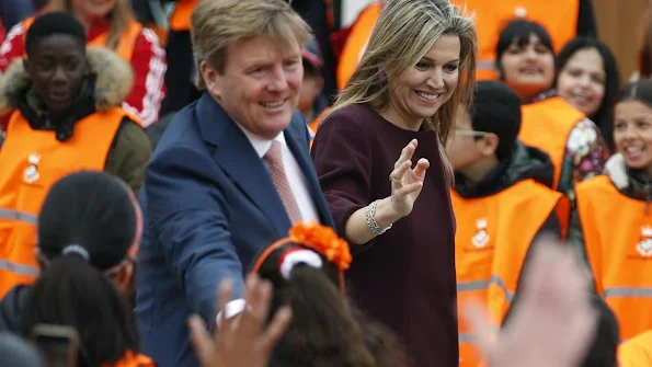  Queen Maxima and King Willem-Alexander of The Netherlands attend the Koningsspelen (King Games) at primary school Drostenburg for children with an disability in Amsterdam