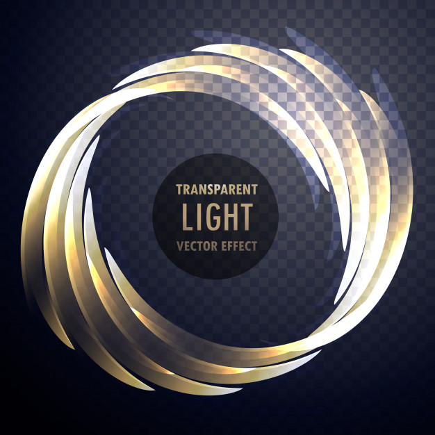 Transparent shiny light effect vector swirl background Free Vector