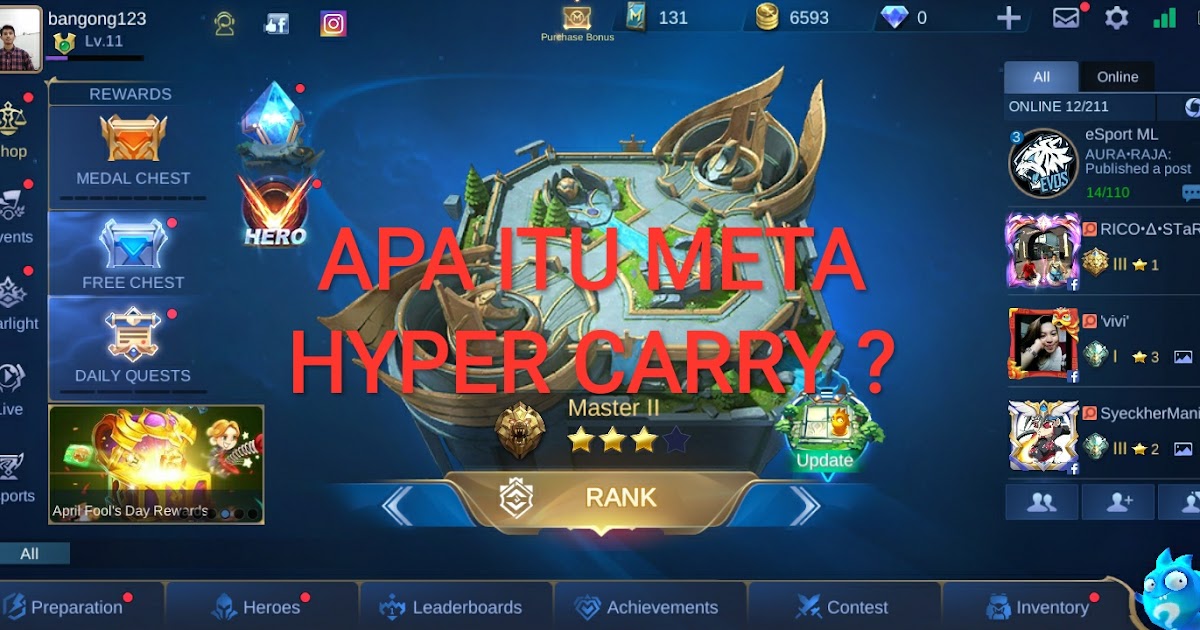 Pengertian Meta Hyper Carry Di Ml Androidkom