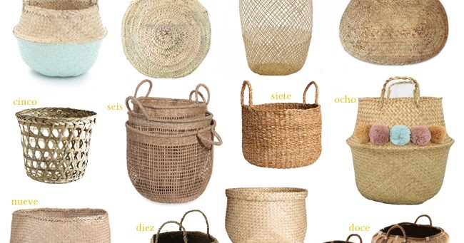 La mejor guía de compras: cestos y cestas de rafia, mimbre y rattán