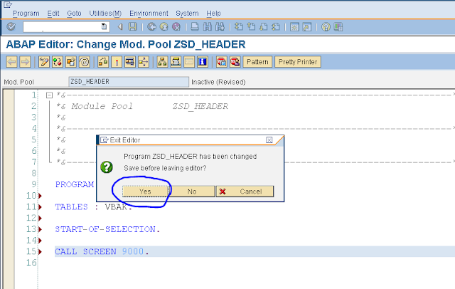 SAP TECH: Module pool programming using SE38