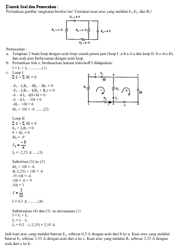 Contoh Soal Rangkaian Listrik 1 Loop