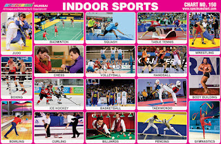 Indoor Sports Chart contains 18 images of various indoor sports