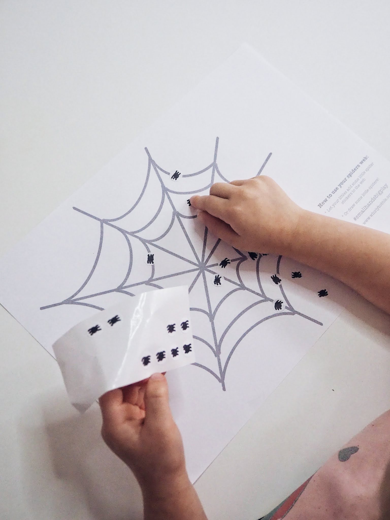 Pin the Spider on the Web Free Printable Halloween