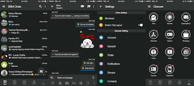 BBM Mod IOS Dark v6 Based 3.2.3.11 APK