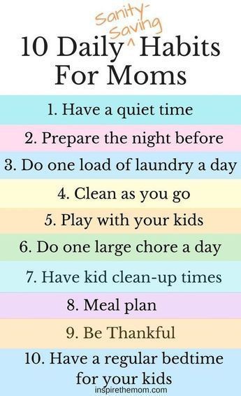 10 Daily Sanity Savings Habits For Mom