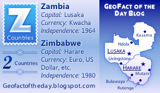 Zambia and Zimbabwe are the world's two Z countries