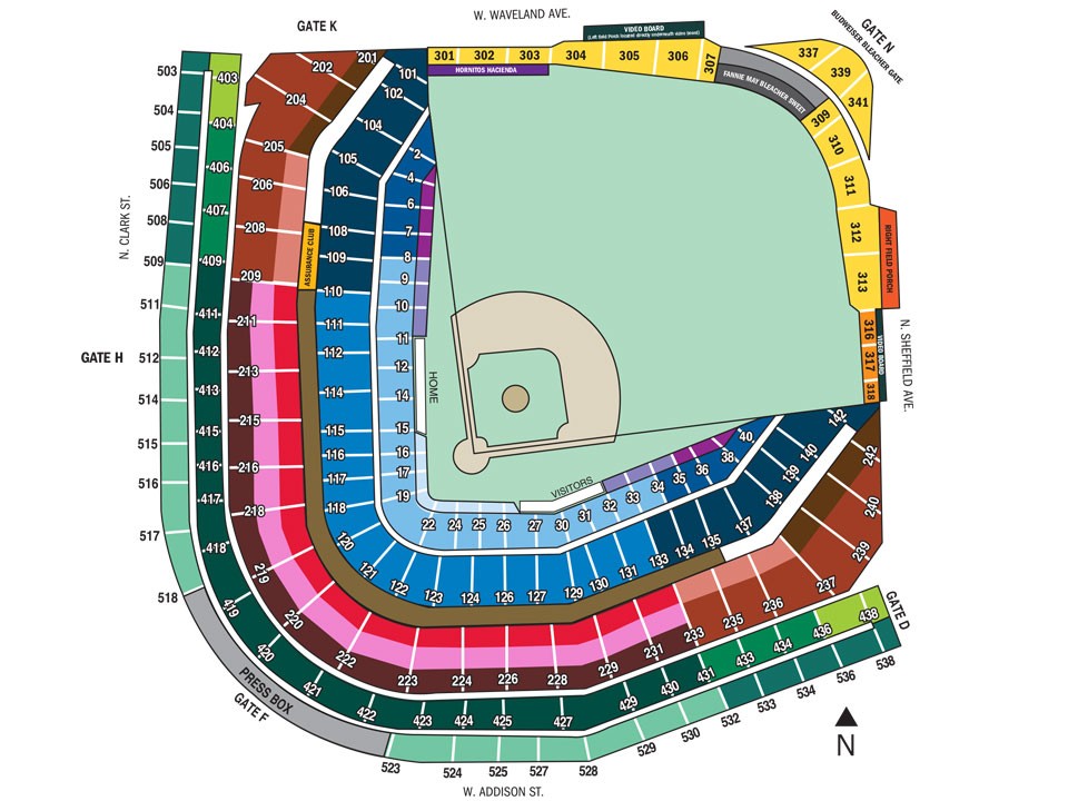Chicago Cubs Bleacher Seating Chart