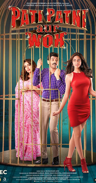 pati patni aur woh - 2019 - movie poster - Kartik Aaryan, Ananya Panday, Bhumi Pednekar