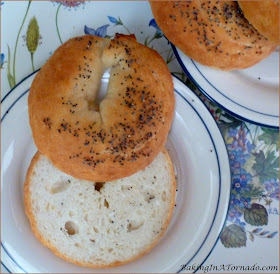 Onion Poppy Bagels: Crunchy crust, chewy flavorful center. Just 7 ingredients, quick and easy to make. | Recipe developed by www.BakingInATornado.com | #recipe #breakfast