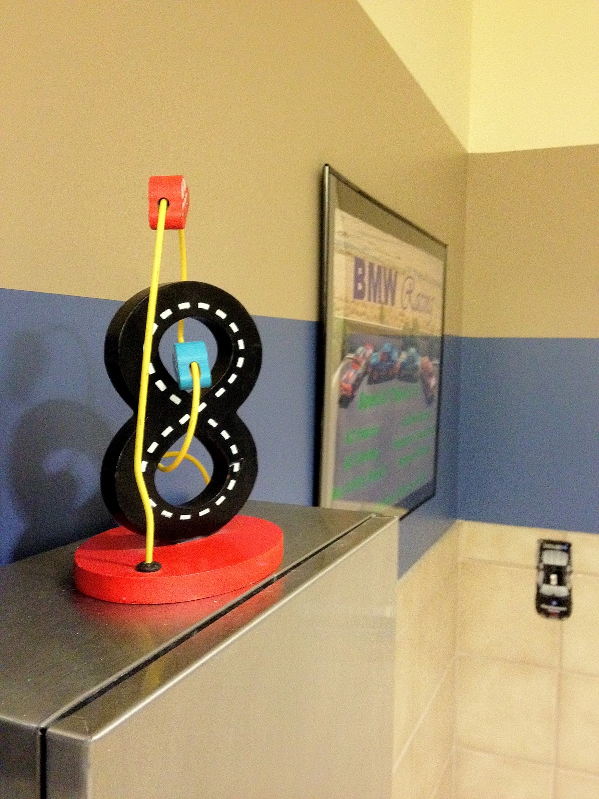 Language of Color and Texture Nascar Themed Bathroom