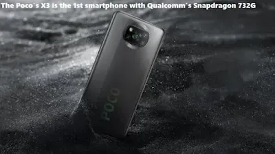 This image showing  The Poco's X3 is the 1st smartphone with Qualcomm's Snapdragon 732G