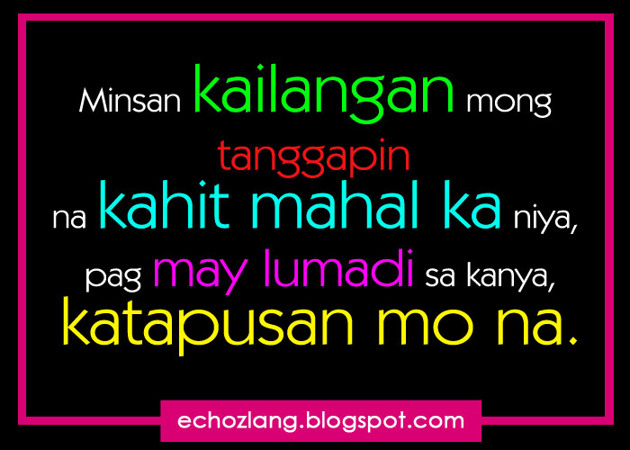 Minsan kailangan mong tanggapin na kahit mahal ka niya, pag may lumadi