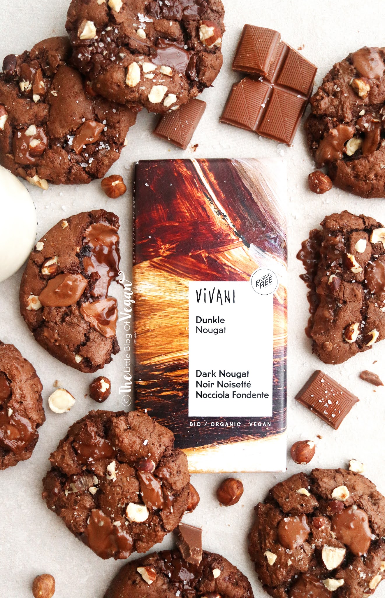 Vegan Chocolate Hazelnut Cookies