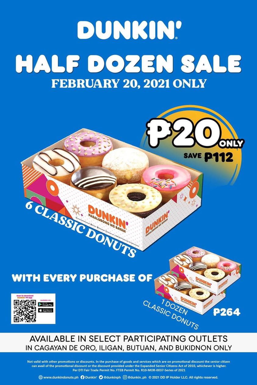 Manila Shopper Dunkin Half Dozen Promo for P20 only!