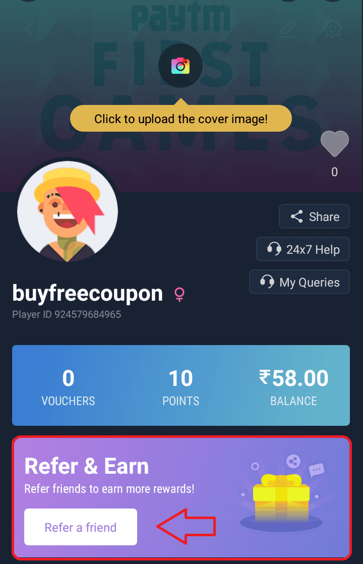 Paytm First Games Referral Offer Rs 50 SignUp Bonus + 20 Points Per