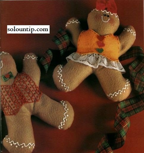 Manualidades en fieltro galleta de jengibre ~ Solountip.com