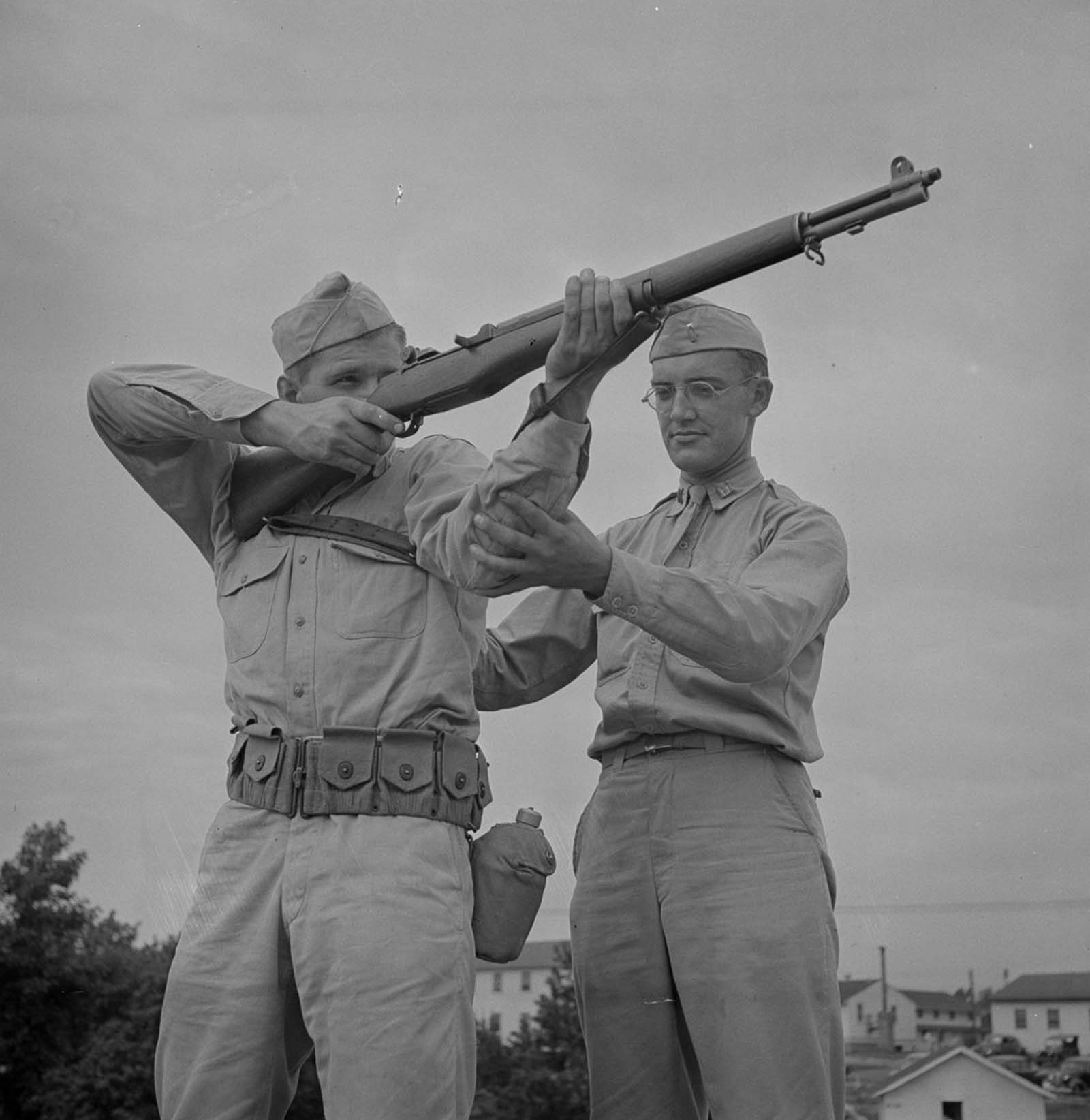 Training of new recruits photographs world war 2 George Camblair