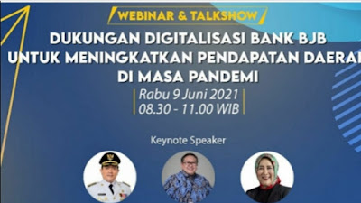 bank bjb Cabang Cirebon Gelar Webinar,Dukungan Digitalisasi bank bjb untuk Meningkatkan Pendapatan Daerah di Masa Pandemi