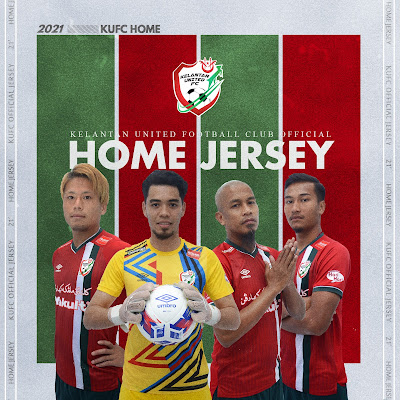 Jersi Home Kelantan United FC 2021