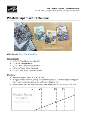 SAB Spotlight: Stampin' Up! Beautifully Penned Pleated Paper Fold Tutorial ~ Stampin' Up! Hand Penned Floral Punch ~ www.juliedavison.com #stampinup