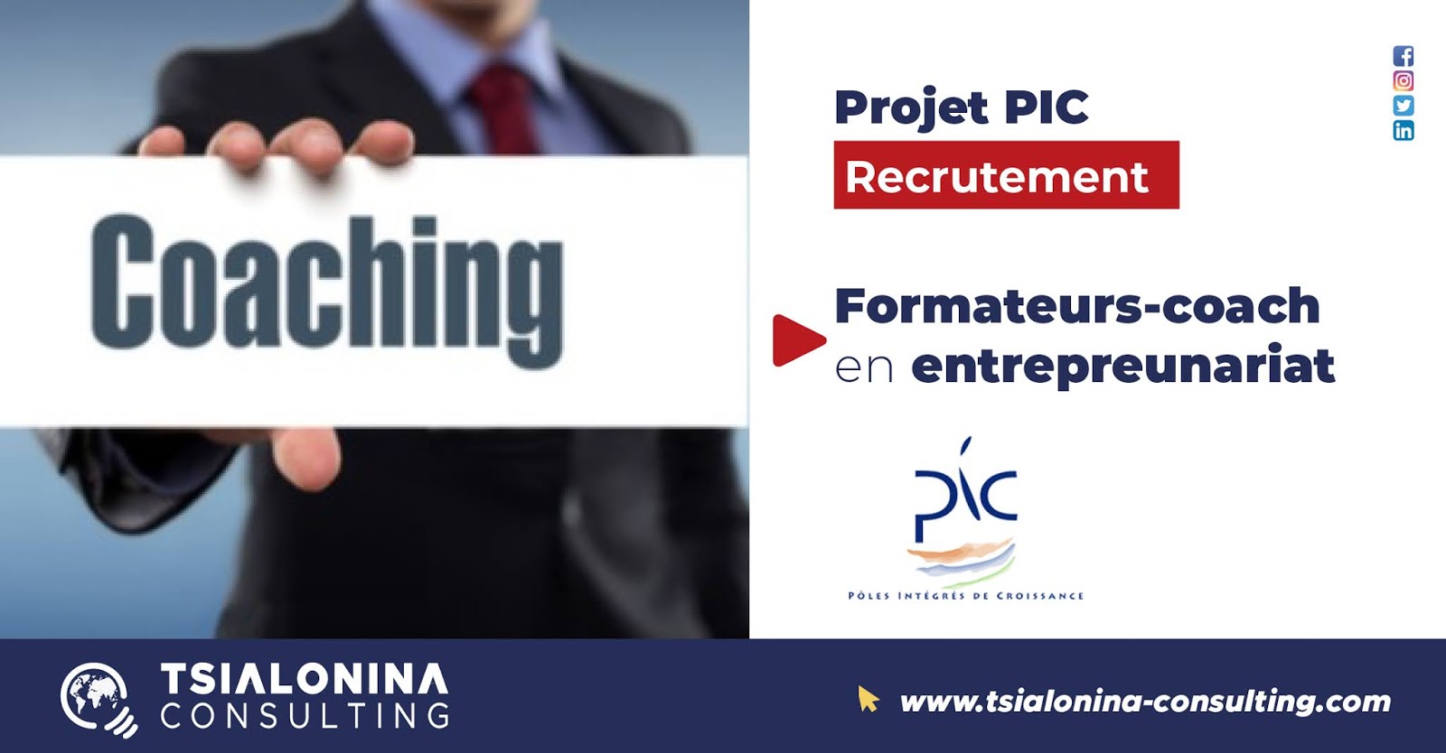 Madagascar Recrutement de 6 FormateursCoach en entrepreneuriat