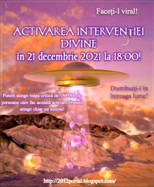 ACTIVAREA INTERVENȚIEI DIVINE - 21 decembrie 2021 la 6 PM EET