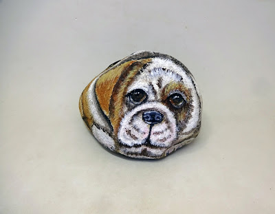 COMO PINTAR PIEDRAS CON BULLDOG INGLÉS PASO A PASO