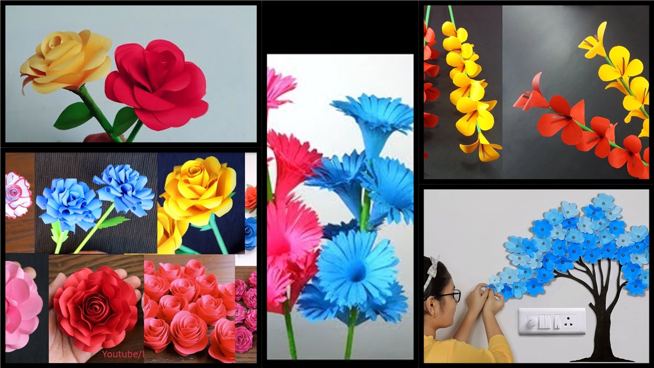 Different Types of Paper Flowers crazzy crafting