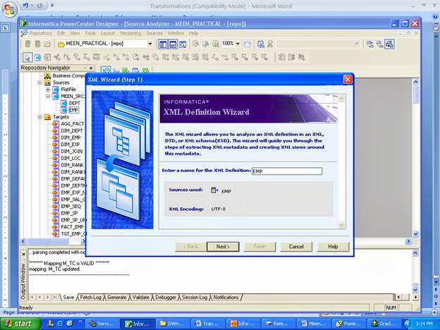 XML file from a relational file (table) XML file from a relational file (table)