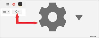 Right Top indicating Gmail Gear icon Right Top indicating Gmail Gear icon