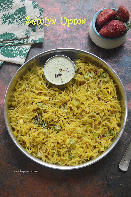 Semiya Upma Recipe | Vermicelli Upma Recipe 