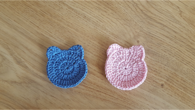 Crochet cat face scrubbies - tutorial and pattern