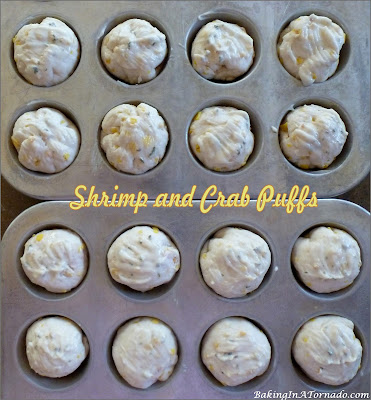 Shrimp and Crab Puffs are a simple but elegant appetizer for the holidays or any occasion. | Recipe developed by www.BakingInATornado.com | #recipe #appetizer