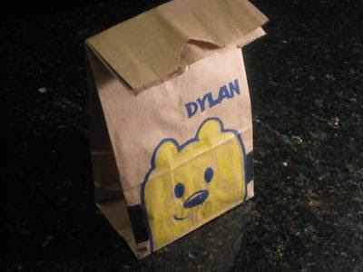 dibujo artístico en bolsa de papel dibujo de caricatura en bolsa de papel