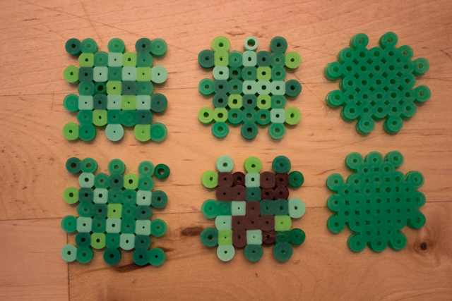 directions how to make 3d perler bead minecraft creepers- fun affordable kids craft