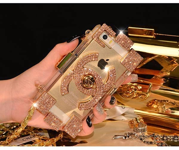 iPhone Bumper Customized Luxury Rhinestone CC Building Blocks Phone