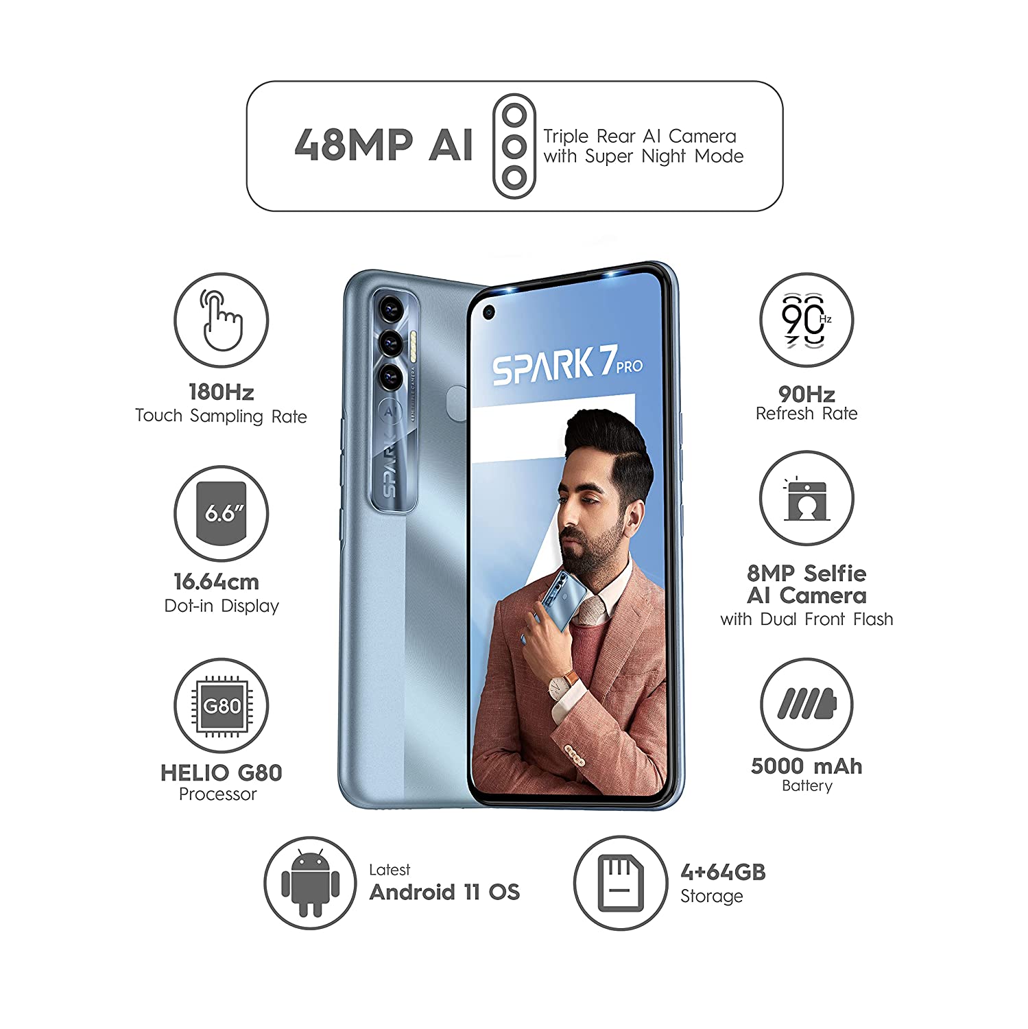 टेकनो स्पार्क 7 प्रो मोबाइल फोन की पहली सेल 31 मई से अमेजॉन इंडिया पर किया जाएगा