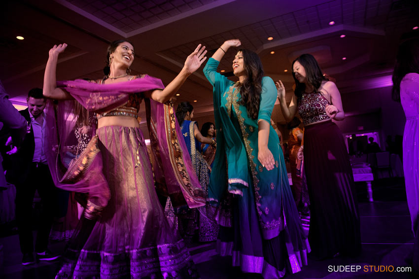 Indian Wedding Sangeet Photography South Asian Hindu Wedding Dancing at Eagle Crest Marriott by SudeepStudio.com Ann Arbor Indian Wedding Photographer