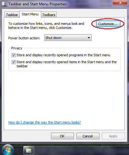 Cara Mengubah Ukuran Icon Menu Start Windows 7