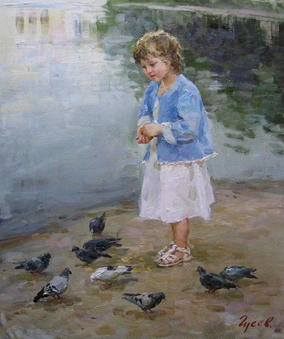 Vladimir Gusev 1957 | Russian Plein-air Figurative painter