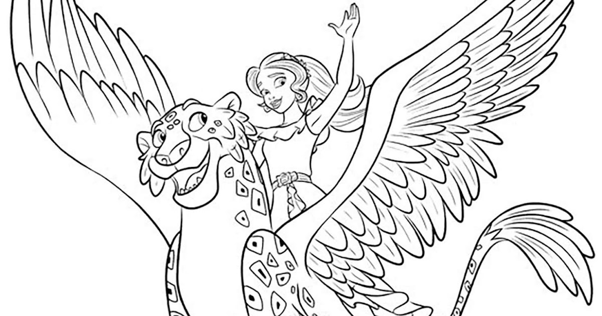 Lu Arteira: Elena de Avalor para colorir