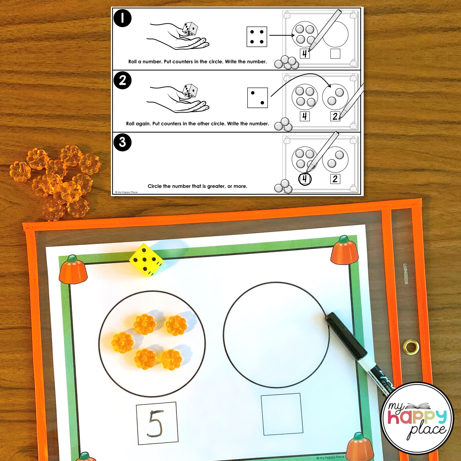 My Happy Place Teaching Comparing Numbers 0 5 Pumpkin Freebies In Digital Print 
