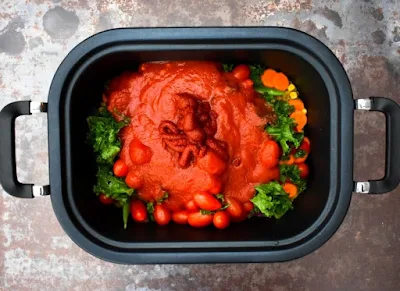 Slow Cooker Extra Vegetable Pasta - Step 10 - Tomato Puree