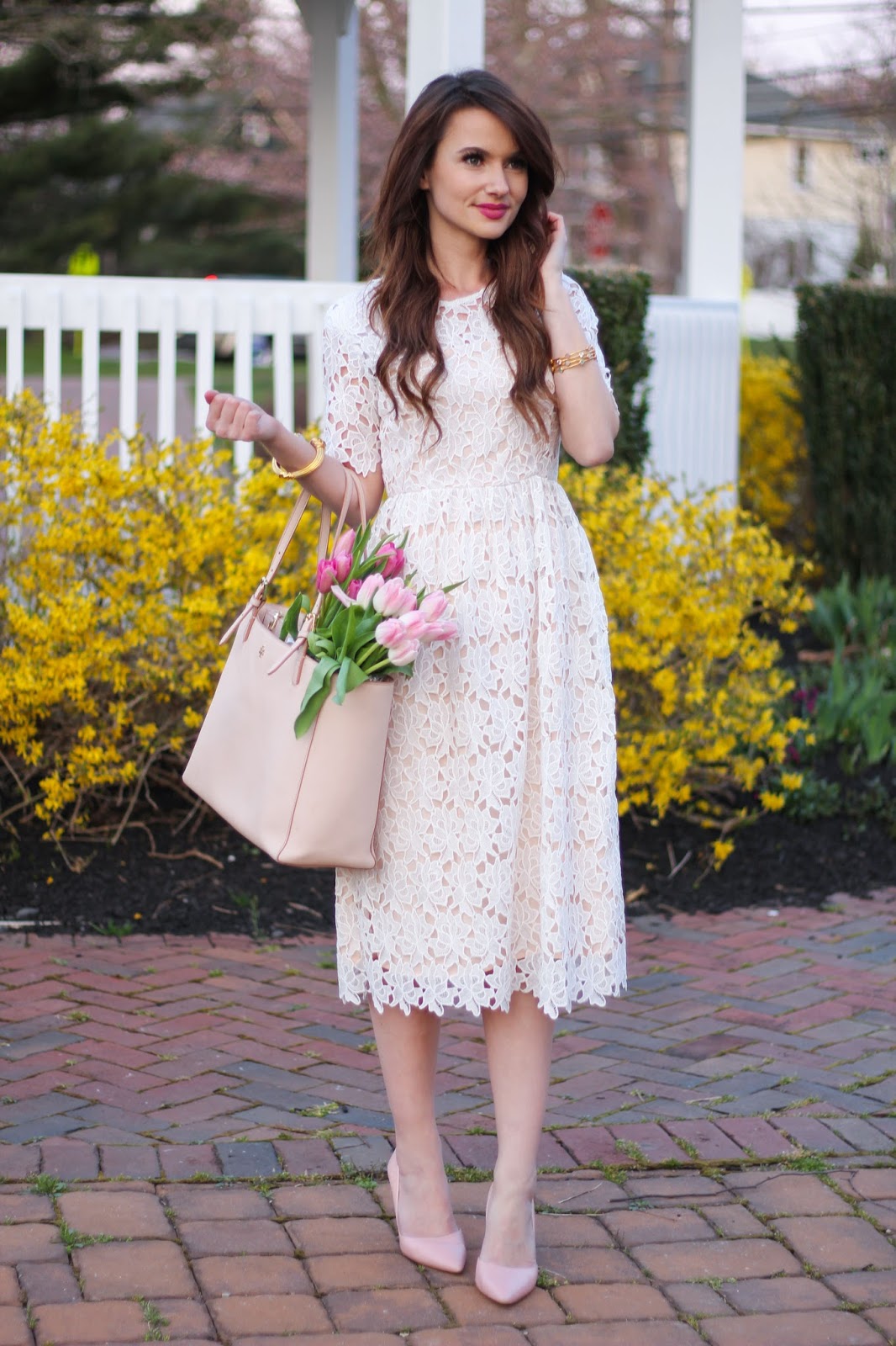 A white lace dress for Easter | Kiss Me Darling