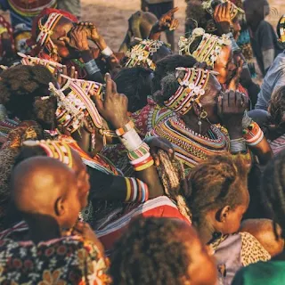 Maasai tribe meeting