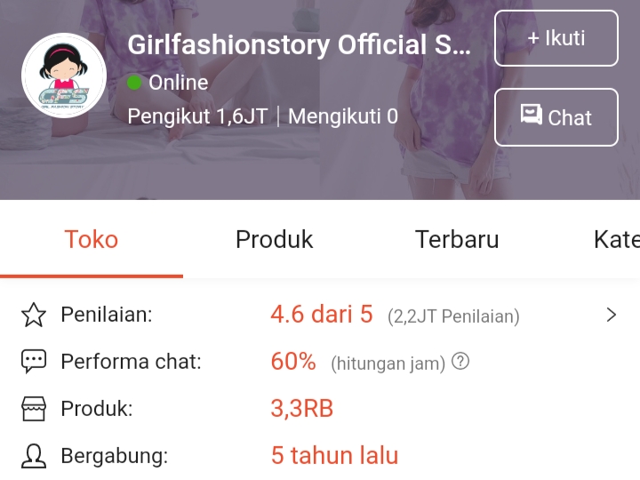 Girlfashionstory Official Shop Supplier Shopee Terbaik Kategori Fashion Wanita