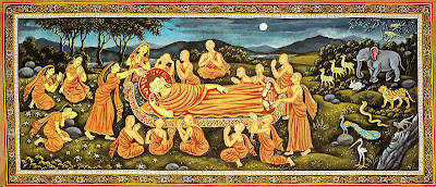 Patachitra Art Reclining Buddha